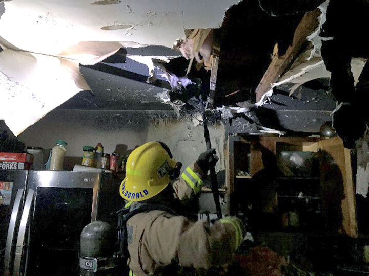 Kitchen fire on High Avenue.